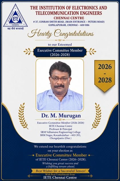 Dr. M. Murugan, Executive Committee Member
