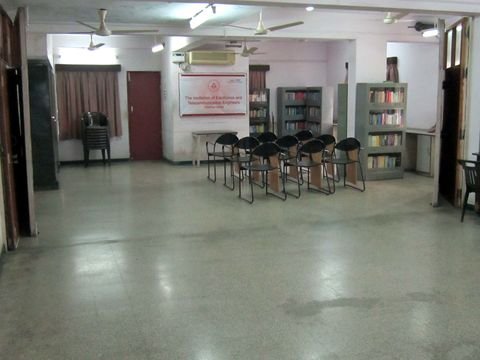The main hall, set for a meeting
